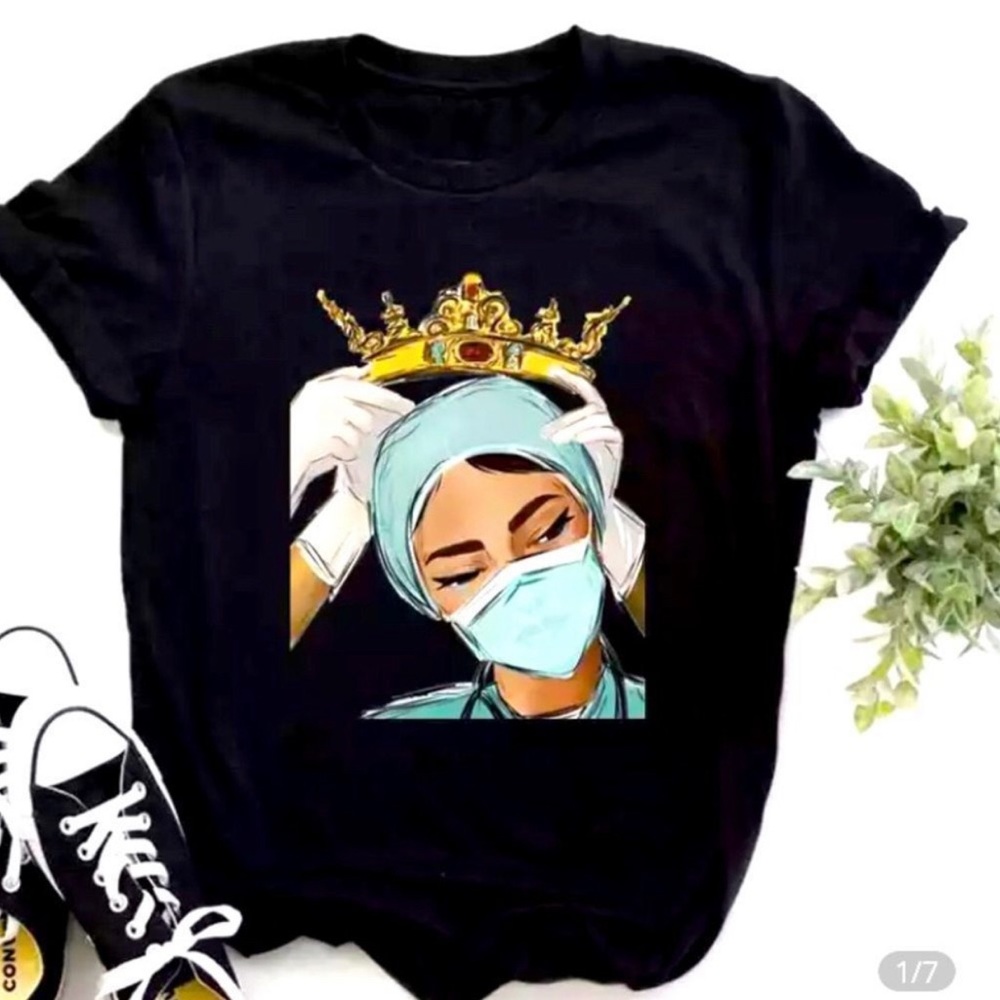 Healthcare worker graphic short sleeve tee shirt